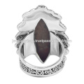 Attrayante Tiger Eye Gemme Naturelle Avec Argent Sterling Bague Designer Designer Bijoux